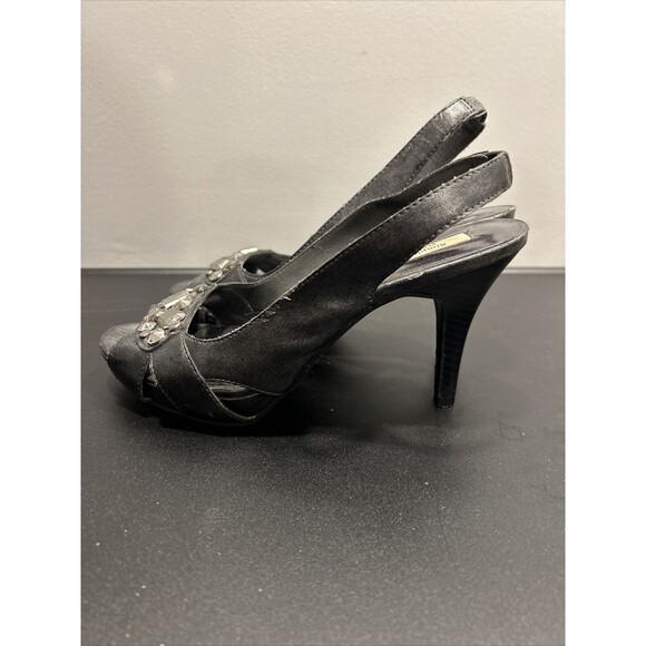 Simply Vera Wang Womens Cicely Size 7 Gray Slip On Peep Toe Slingback Heels Flaw - Picture 7 of 11